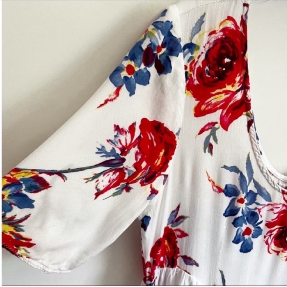 Somedays Lovin Revolve True Romance dress white floral babydoll ruffle tiered - Picture 4 of 9